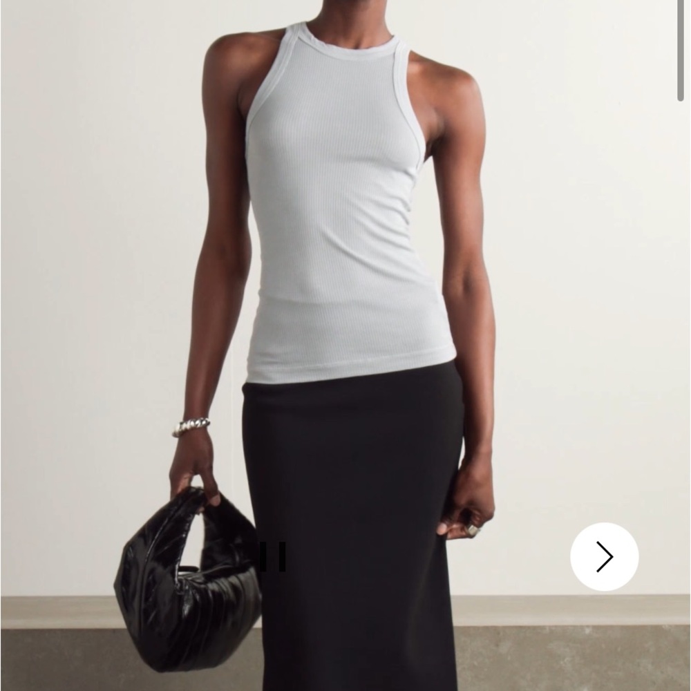 James Perse Ribbed stretch-Supima cotton tank